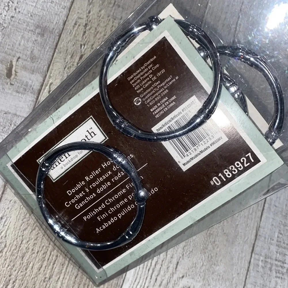 Allen + Roth silver shower curtain hangers